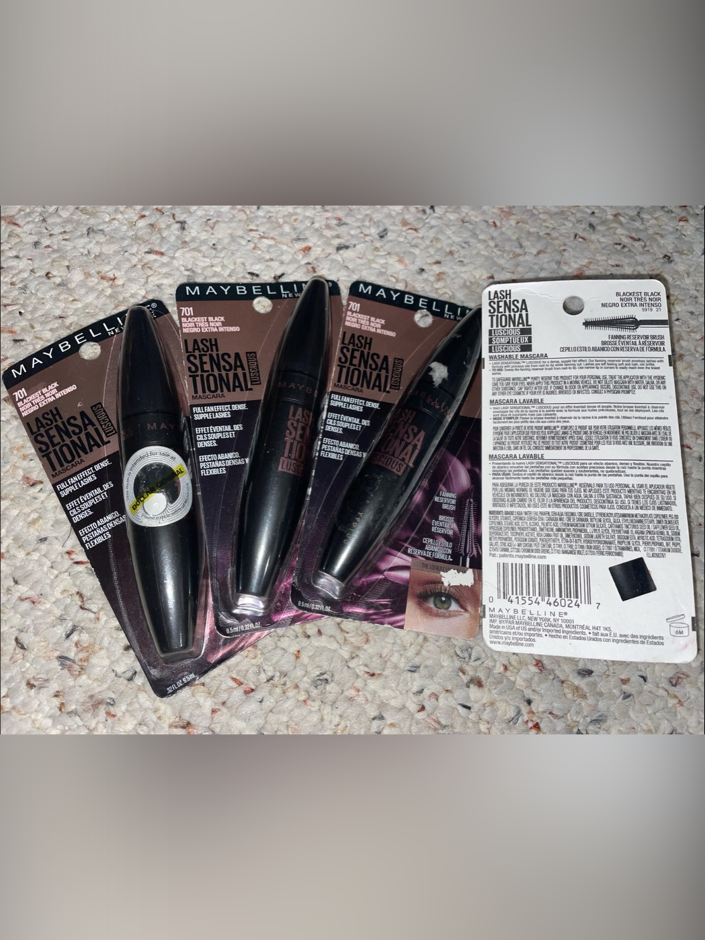 Maybelline Lash Sensational Luscious Mascara - Black, 4 pack